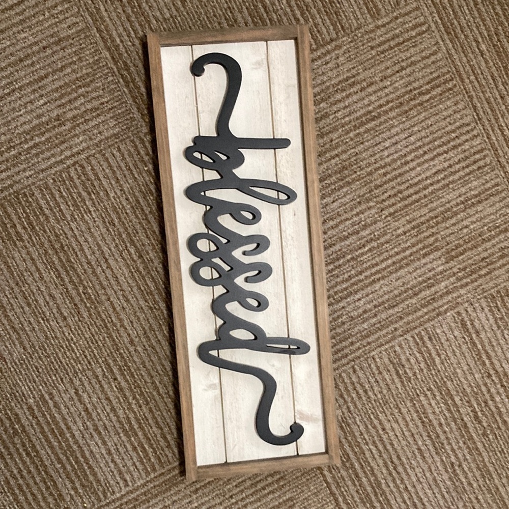 Wooden Blessed Sign